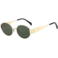 thumbnail image 1 of retro oval metal frame sunglasses - for women men classic round UV400 protection small glasses shades outdoor, 1 of 5