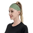 thumbnail image 6 of Yiaed Light Green Squares Print Sports Headbands,Moisture Wicking Workout Headband, Sweatband Headbands for Running,Cycling for Women and Men, 6 of 8