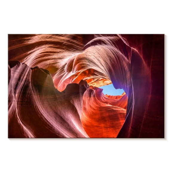Elephant Stock Swirling Upper Antelope Canyon Wall Art - Horizontal Canvas Wall Art - Living Room Wall Decor - Nature Canvas - Brown And Orange Decor - 12" x 8"