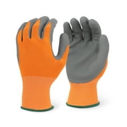 (12 Pairs) Honeycomb Foam Latex Coated Gloves Orange