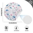 thumbnail image 5 of Round Grid Placemat ,One Sizex1, Round Placemat, PVC Plate Mat，15.4 Inch Non-Slip and Heat Resistant, Table Placemat, Dining Room Placemat Blue Pink Flowers, 5 of 7