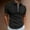 Black, variant on Short Sleeve Polo Shirts for Men Summer Casual Textured Quarter Zip Collared Golf Shirts Work Shirt Mens Tees