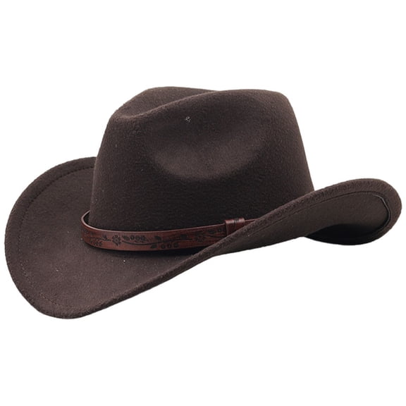 XZNPDUCQ Breathable Sun Hat Beach Hat Classic Western Cowboy Hat For Boys And Girls With Upturned Brim