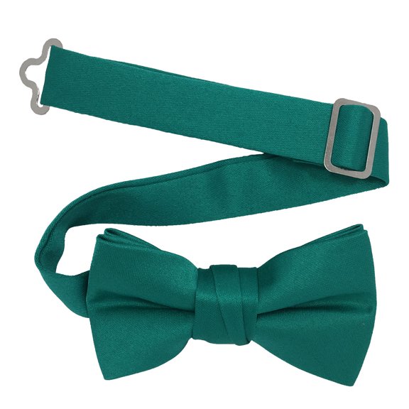 Boy’s Jade Formal Satin Pre-Tied Bow Tie in a Variety of Colors by Spencer J’s Signature Satin Collection