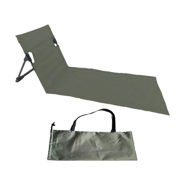 Almencla Beach Chair with Back Support Foldable Chair Pad for Garden Backpacking Yard