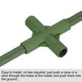 thumbnail image 4 of Uxcell 12mm Plastic Gardening Frame Connector Flat 4 Way Pipe Fitting Green 25 Pack, 4 of 5