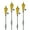 Yellow, variant on Westcharm 4 Pack 60 Inch Glass Garden Torch Light with Swirling Metal Ground Pole - Burning Citronella Torch Fuel | Outdoor Lighting for Party Patio Pathway Garden Décor - Yellow
