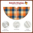 thumbnail image 3 of Daiia Warm Orange Plaid Drawing Merry Christmas Tree Skirt , Xmas Large Lace-up Tree Skirt, Santa Snowflakes Rustic Home Decorations New Year Party Farmhouse Decor-48", 3 of 6