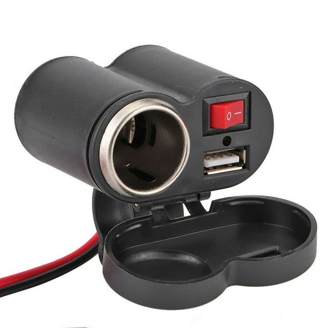 Cargador de motocicleta, 1x adaptador USB para motocicleta de 12 V, encendedor USB creado con maestría