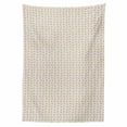 thumbnail image 2 of Khaki Tablecloth, Sports Themed Repetitive Pattern with Simplistic Tennis Balls Print, Rectangle Satin Table Cover Accent for Dining Room and Kitchen, 52" X 70", Pale Pink Khaki, by Ambesonne, 2 of 2