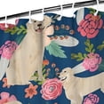 thumbnail image 3 of Golden Retriever and Pioneer Flower Shower Curtain 36"x72" ,Bathroom Decorative Shower Curtains Set with 12 Hooks,Modern Waterproof Washable Shower Curtain, 3 of 6