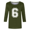 thumbnail image 5 of Vetsdori Three Quarter Sleeve T-shirts for Ladies Plus Size Tunic Pullover Holiday,Summer Graphic Dressy Round Neck Womens Tops, 5 of 5