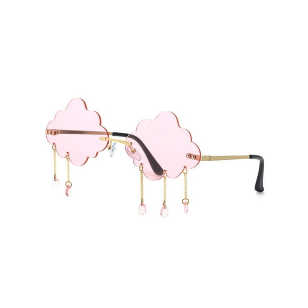 Gafas de sol Vogacara Rosa Marco de metal Peso ligero para mujer