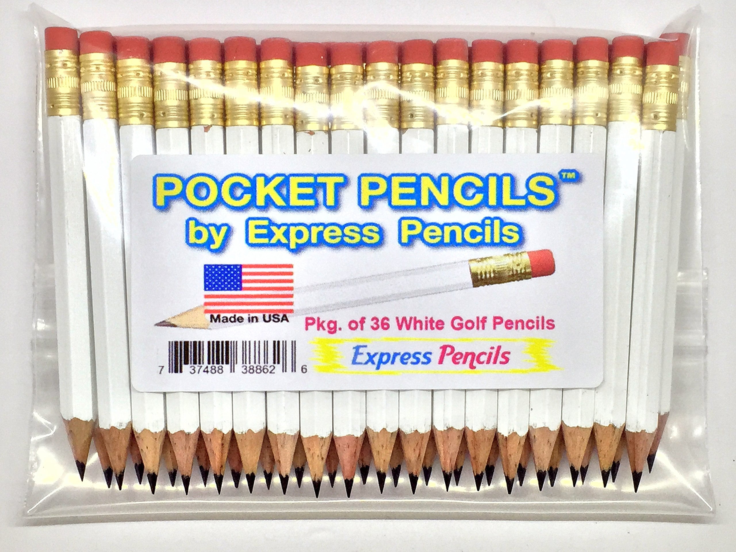 Pre-Sharpened Half Pencil with Eraser Fun Size Box of 36 Pastel Blue 