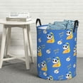 thumbnail image 3 of DouZhe Waterproof Collapsible Large Laundry Baskets, Blue Cute Panda Prints Circular Hamper with Handles, 3 of 7