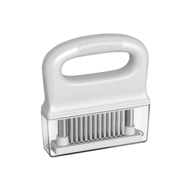 Ablandador de Carne, con 48 Cuchillas de Acero Inoxidable, Herramienta de Agujas para Ablandar, Marinar Filetes, Pollo, Res, Pescado, Cerdo, Desmontable, Lavable, 16.5 x 15 x 3.5 cm
