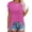 Rose Red, variant on Zoeecloth Summer T Shirts Tops for Women Casual Round Neck Shirts Short Sleeve Tops Female Loose Fit Tees S-XXL