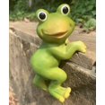 thumbnail image 1 of Indoor Outdoor Statue Hanging Frog, Garden Mini Art Décor Figurine Ornament for Planter Pots Hanger Porch Patio Lawn Ormromra WMPH-1516, 1 of 9