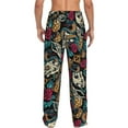 thumbnail image 3 of Vintage Snake Skeleton Rose Diamond Men'S Pajama Pants Soft Sleep Lounge Pants Pjs Bottoms With Pockets X-Large, 3 of 6
