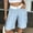 Sky Blue, variant on ITSAME Womens Cargo Shorts Straight Leg Multi-Pocket High Waist Summer Loose Casual Shorts Khaki Size 2XL