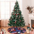 thumbnail image 7 of Yiaed American With Lips Print Christmas Tree Skirt , Tree SkirtsTree Mat for Christmas Winter Holiday Indoor Decorations-30", 7 of 7