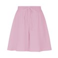 thumbnail image 4 of ZHOGXU Stylish Midi Skirts For Womens Solid Color Summer Elastic Waist A Line Outdoor Shopping Dating, 4 of 5