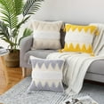 thumbnail image 5 of Housse de coussin bohème en tissu chenille pour canapé, chaise, salon, chambre à coucher, 1 pièce 45,7 x 45,7 cm Beige, 5 of 7