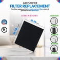 thumbnail image 3 of Activated Carbon Pre Filter 11.70" x 10.30" Compatible with Vornado MD1-0023 Filters - Fits AC350 AC300 AC500 and AC550 Models - Vornado Filter Replacement Removes Odors and Freshen the Air (4), 3 of 6