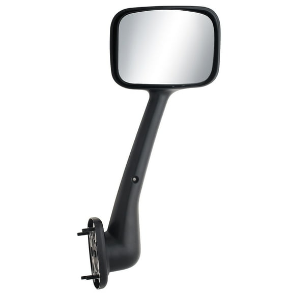 48021 - KS Heavy Duty 08-16 Cascadia Hood Mirror Textured Black Convex Lens Manual OEM Style Mirror - Passenger Side