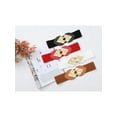 thumbnail image 6 of INSPIRE CHIC Women's Golden Leaf Stretchy Belts, Fashion Vintage Elegant Elastic Waistband for Dress Coat 26.4x2.4" Black, 6 of 6