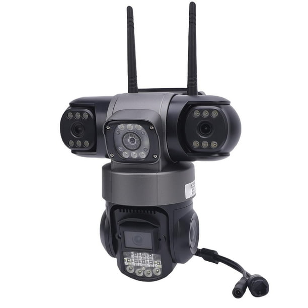 Cámara de Seguridad de Lente Triple de 2MP Cámaga de Seguridad Wifi de 2.4Ghz Con Detección de MoviMiento 2 de Soporte de Alarma Inteligente Hasta 128 G