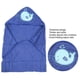 thumbnail image 2 of Baby Hooded Bath Towel Infant Washcloths Soft Cartoon Newborn Shower Towel for ToddlersBlue Whale, 2 of 4