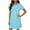 Light Blue, variant on Posijego Women's Nightgowns Sleepwear Short Sleeve Pajama Dress Stretch Comfy Soft Night Dresses Loungewear