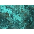 thumbnail image 1 of Ahgly Company Machine Washable Indoor Rectangle Oriental Turquoise Blue Industrial Area Rugs, 8' x 12', 1 of 4