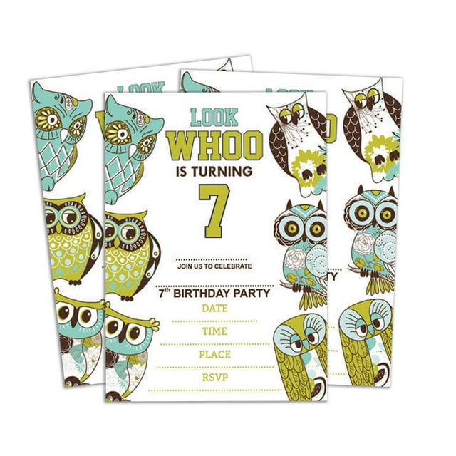 Darling Souvenir Multicolor Birthday Invitation Card Printable Fill or Write In Blank Invites Party Supplies Pack Of 28 5 x 7 Inches