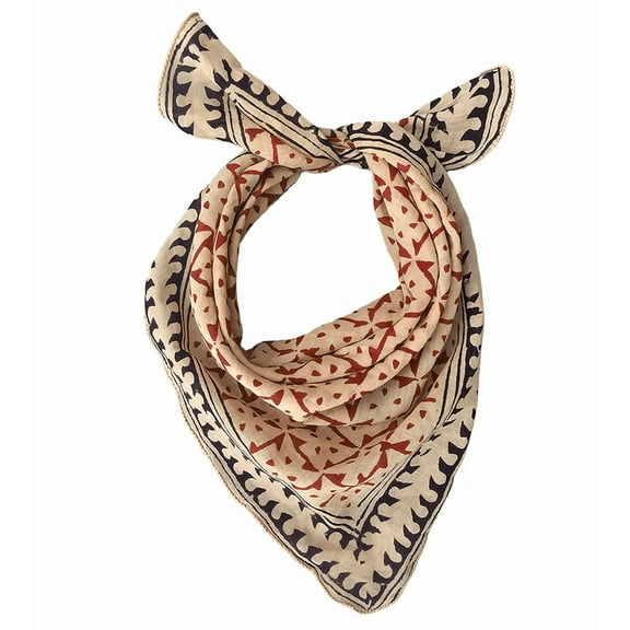 Pavish Export Organic Cotton Bandana Man Woman Block Print bandana Square Scarf Gift Handkerchief