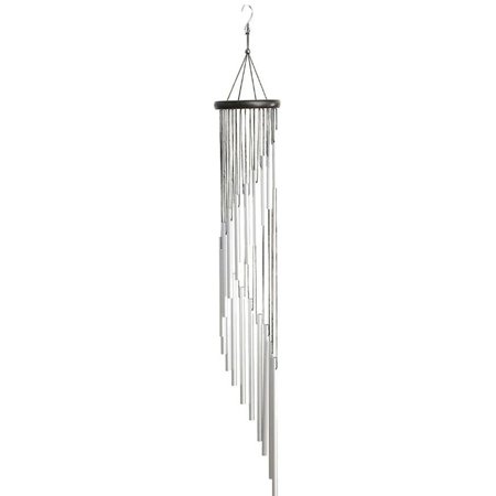Creative Courtyard Decoration Crafts Gift Indoor Outdoor Hanging Pendant Hanging Ornament Handmade 18 Tubes Wind Chimes SILVER