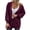 women Wine Cardigan Sweater, variant on Tuphregyow Women's Winter Thicken Leisure Fashion Sweater Outerwear Soft Loose Oversized Fleece Knit Cardigan Lightweight Long Sleeve Outdoor Cardigans Trendy Solid Comfy Gray M