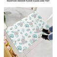 thumbnail image 6 of Shag Bath Rugs Nautical Coral Summer Ocean Beach Plush Soft Fluffy Doormat Floor Carpet,Non-Slip Living Room Bedroom Kitchen Entryway Door Mats Teal Shell Conch Retro Letter, 6 of 6