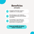 thumbnail image 4 of Toallas de Baño en Seco Limpieza Corporal Sin Enjuague 25 Piezas, 4 of 5
