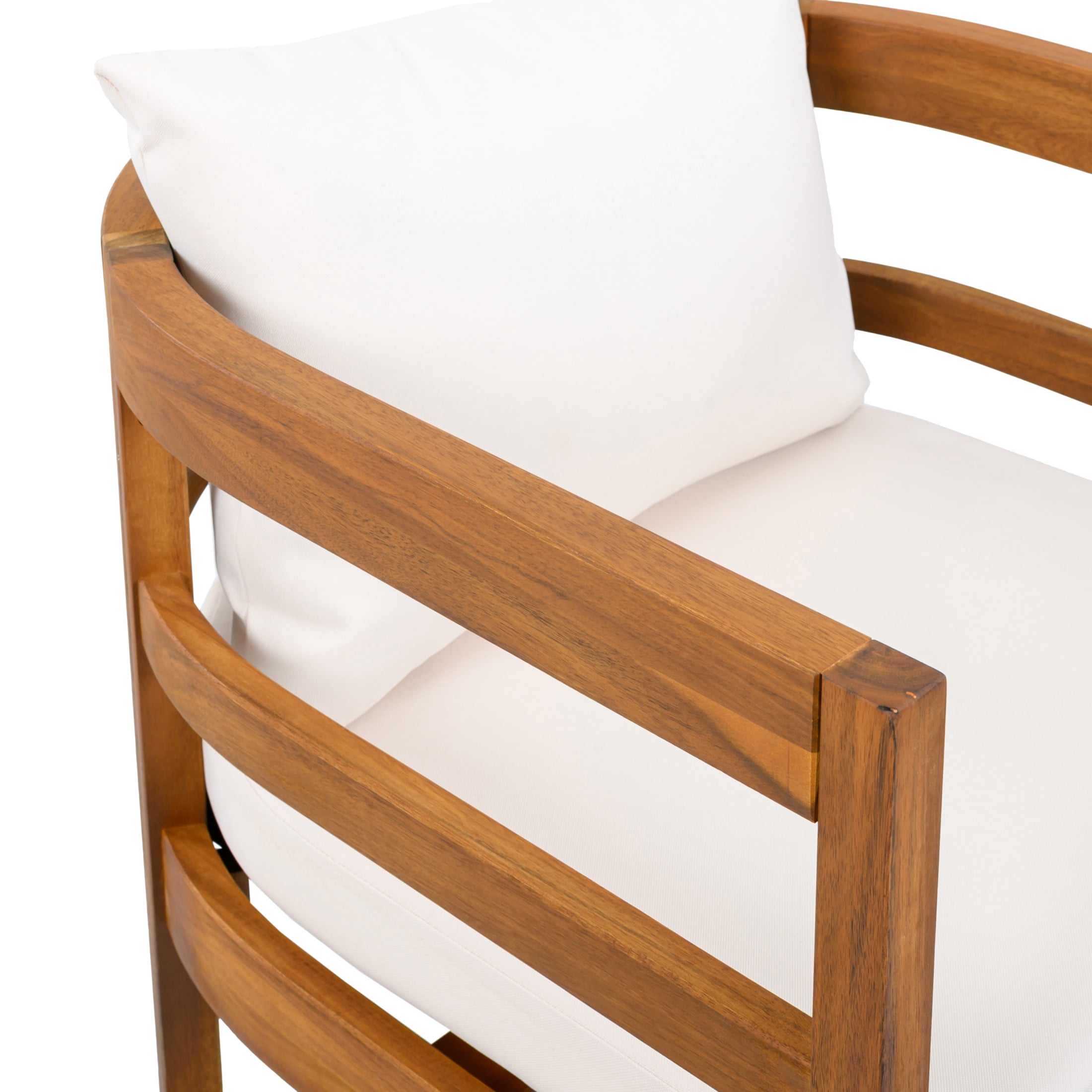 Christopher Knight Home 7-Piece Outdoor Wood Dining Set, Expandable Table with Beige Cushioned Chairs, Teak