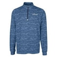 thumbnail image 2 of Men's Cutter & Buck Navy Pennsylvania Quakers Big & Tall Traverse Camo Print Stretch Quarter-Zip Pullover Top, 2 of 3