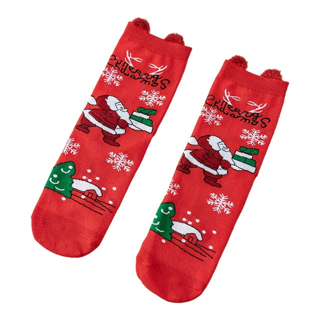 Christmas Socks Womens Crew Socks, Holiday Colorful Socks, Xmas Socks for Winter N