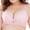 Pink, variant on 1PC Women Bra Plus Size Adjustable Strap Push-up Lace Back Closure Solid Color Wired All-Day Support Back Enhancing Good Breathability Daily Lady Bra,Khaki,40D