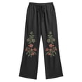 thumbnail image 2 of Women's Wide Leg Linen Pants Straight Leg Trousers Lounge Palazzo Pants Elastic Waist Trousers with Pockets Comfy Flowy Pants Solid Color Long Trousers Breathable Relaxed Fit Pants Baggy 3Xl, 2 of 5