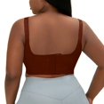 thumbnail image 4 of Brown Push Up Bras for Women Large Size Glossy Lingerie Side Breast Anti Sagging Adjustment Women's Bra, 4 of 5
