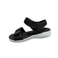 thumbnail image 3 of HVOBTTY Women's Summer Fashion Casual Solid Color Mesh Breathable Round Toe Open Toe Soft Sole Beach Sandals Outdoor Shoes Black, 40, 3 of 5