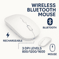 thumbnail image 5 of Verdevida Rechargeable Wireless Bluetooth Mouse for Laptop, PC, iPad, Notebook, and Chromebook, 5 of 6