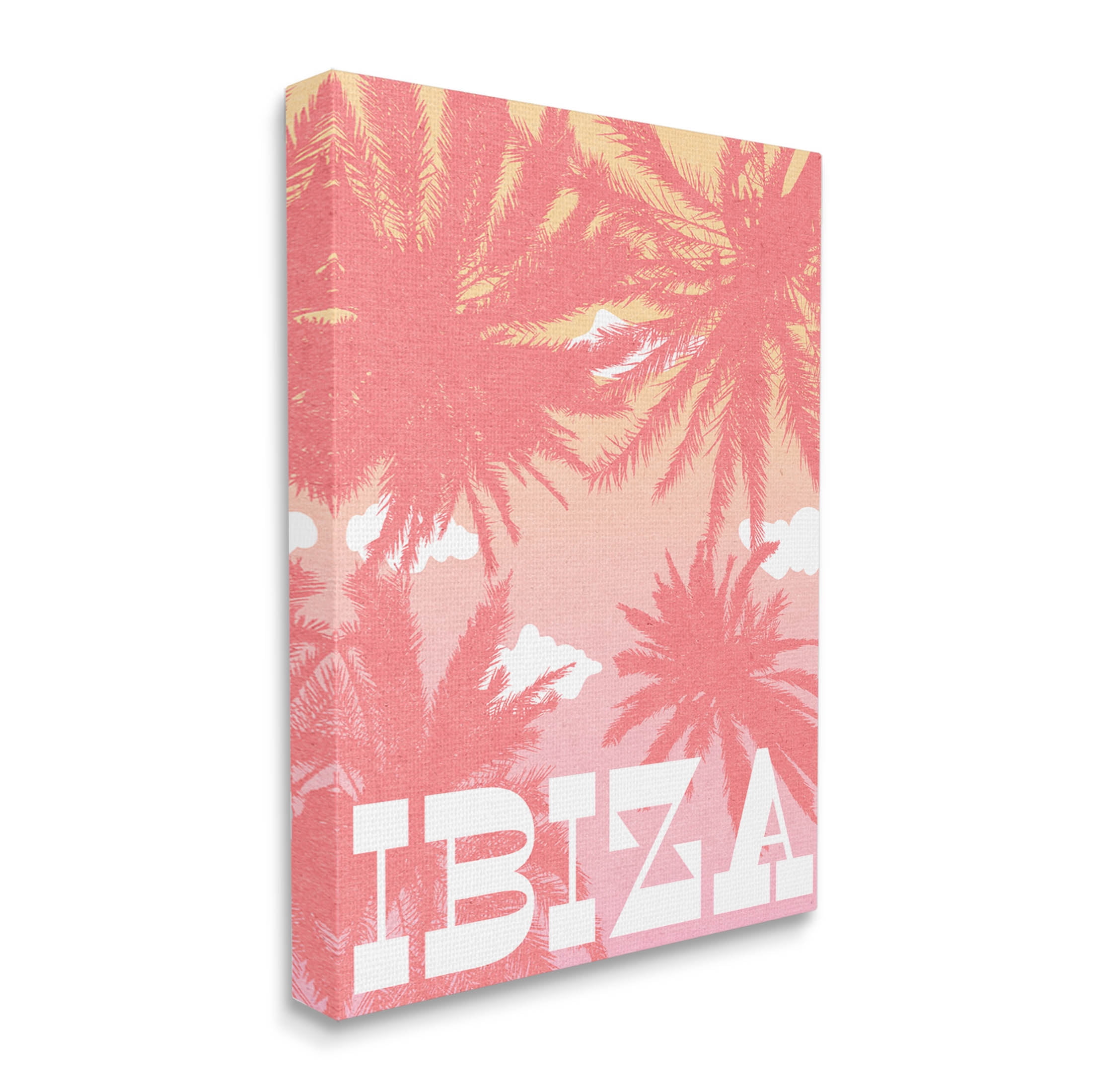 Stupell Industries Tropical Ibiza Palm Trees Graphic Art Gallery Wrapped Canvas Print Wall Art, Design by Daphne Polselli