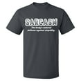 thumbnail image 2 of OXI T-Shirt - Sarcasm Defense Against Stupidity, Basic Casual T-Shirt for Men's and Women Fleece T-Shirt Short Sleeve - Charcoal 3X-Large, 2 of 3